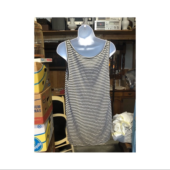 Green and White Striped Tanktop - Picture 2 of 5